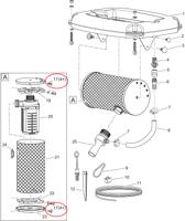 Oase AquaAir onderdelen Spoelbak schroef CH-V2A DIN7982 4,8 x 19