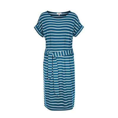 s.Oliver gestreepte jurk blauw/wit