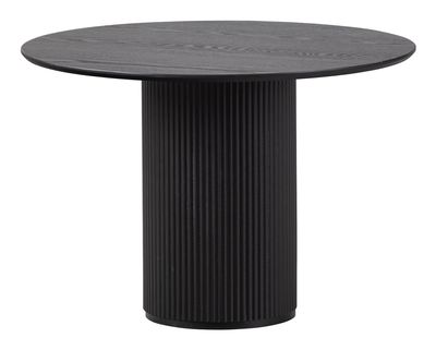 WOOOD Bijzettafel 'Luba' Essenhout, ø60cm, kleur Mat Zwart WOOOD Bijzettafel 'Luba' Essenhout, ø60cm, kleur Mat Zwart