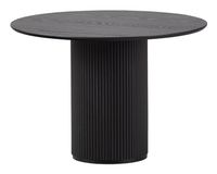 WOOOD Bijzettafel 'Luba' Essenhout, ø60cm, kleur Mat Zwart - thumbnail