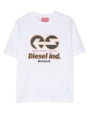 Diesel Kids t-shirt à logo imprimé - Blanc Diesel Kids t-shirt à logo imprimé - Blanc