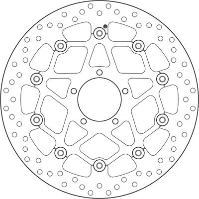 BREMBO Serie Oro remschijf, remschijven voor de moto, zwevend 78B408B2
