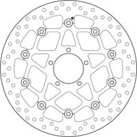 BREMBO Serie Oro remschijf, remschijven voor de moto, zwevend 78B408B2
