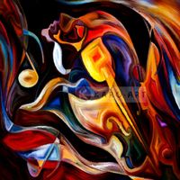 Karo-art Afbeelding op acrylglas - Abstract Muziek