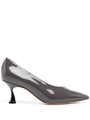 Casadei escarpins pointus à fini brillant - Gris