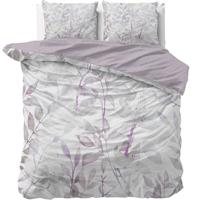 Sleeptime Water Leaves Dekbedovertrek Lila-Lits-jumeaux (240 x 200/220 cm)