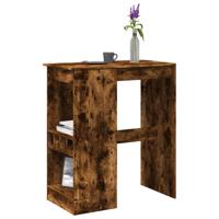 Bartafel met rekken 90x47,5x103,5 cm bewerkt hout gerookt eiken Bartafel met rekken 90x47,5x103,5 cm bewerkt hout gerookt eiken
