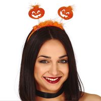 Halloween diadeem - pompoen - one size - oranje