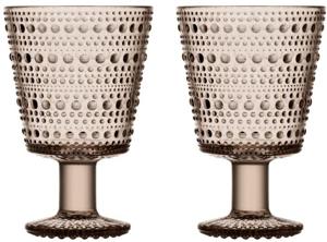 Iittala Glazen Kastehelmi - Linnen - 260 ml - 2 stuks