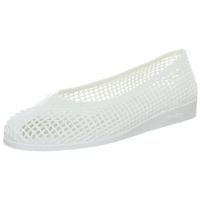 Witte sandalen met sleehak voor dames