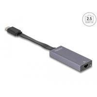 DeLOCK 66248 tussenstuk voor kabels RJ-45 USB C Grijs - thumbnail