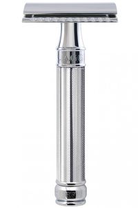 Edwin Jagger double edge safety razor Knurled Grip chroom
