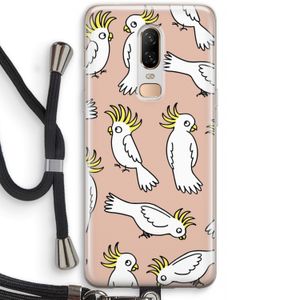 Papegaai: OnePlus 6 Transparant Hoesje met koord