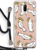 Papegaai: OnePlus 6 Transparant Hoesje met koord