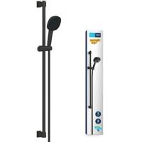 Doucheset met 2-straals douchekop, 90cm staaf en flexibele slang - GROHE Vitalio Comfort 110 269302431 - Waterbesparend - Mat Zwart Doucheset met 2-straals douchekop, 90cm staaf en flexibele slang - GROHE Vitalio Comfort 110 269302431 - Waterbesparend - Mat Zwart