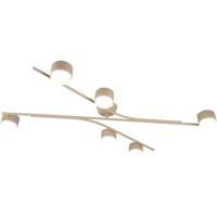 LED Plafondlamp - Trio Select Coda - 6 Lichtpunten - GX53-fitting - Draaibaar - IP20 - Warm Beige - Metaal