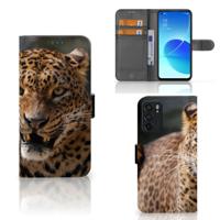 OPPO Reno6 5G | Telefoonhoesje | Met pasjeshouder | Luipaard