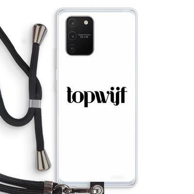 Topwijf Wit: Samsung Galaxy S10 Lite Transparant Hoesje met koord