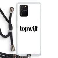 Topwijf Wit: Samsung Galaxy S10 Lite Transparant Hoesje met koord