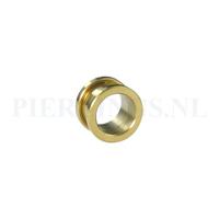Tunnel goud kleur smal 12 mm 12 mm