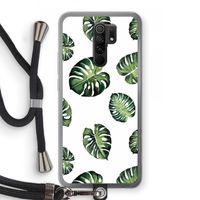 Tropische bladeren: Xiaomi Redmi 9 Transparant Hoesje met koord