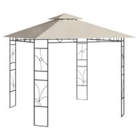 VidaXL Prieel 160 g/m² 3x3x2,7 m crèmekleurig