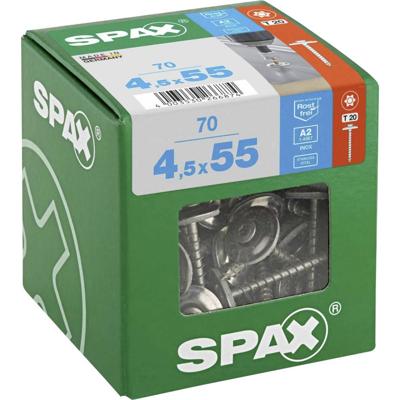 SPAX 4577000450556 Spengler-schroef 4.5 mm 55 mm T-STAR plus RVS A2 70 stuk(s)