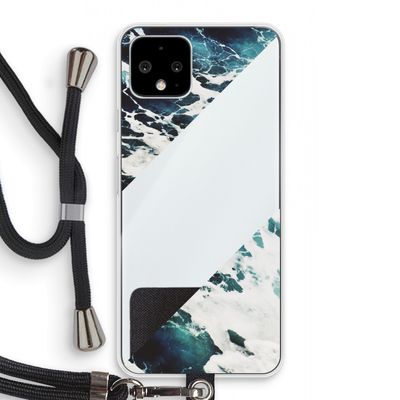 Golven: Pixel 4 Transparant Hoesje met koord