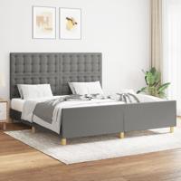 Bedframe zonder matras stof donkergrijs 160x200 cm