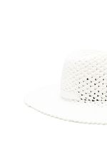 catarzi chapeau tressé à bord large - Blanc