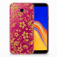 Samsung Galaxy J4 Plus (2018) TPU Case Gouden Bloemen - thumbnail