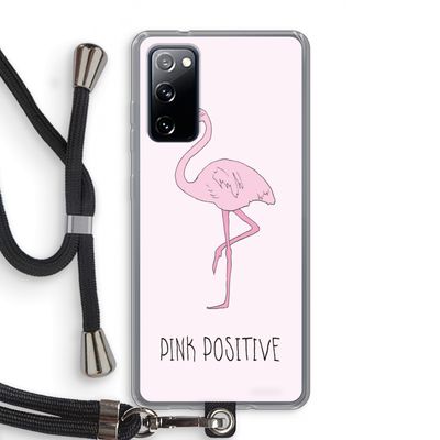 Pink positive: Samsung Galaxy S20 FE / S20 FE 5G Transparant Hoesje met koord