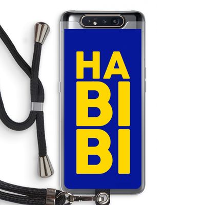 Habibi Blue: Samsung Galaxy A80 Transparant Hoesje met koord