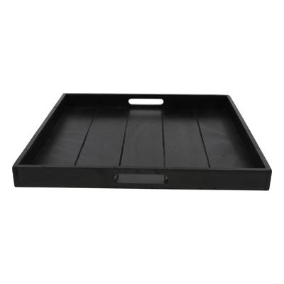 Dienblad L zwart 48x48x4,5cm
