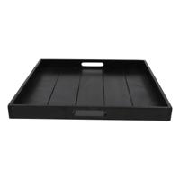 Dienblad L zwart 48x48x4,5cm