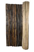 Bamboemat half rond zwart 150x180cm