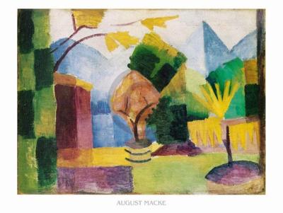 Kunstdruk August Macke - Garten am Thuner See 80x60cm