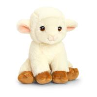 Keel Toys Pluche knuffel dier - schaap / lammetje - wit - 19 cm - boerderij speelgoed