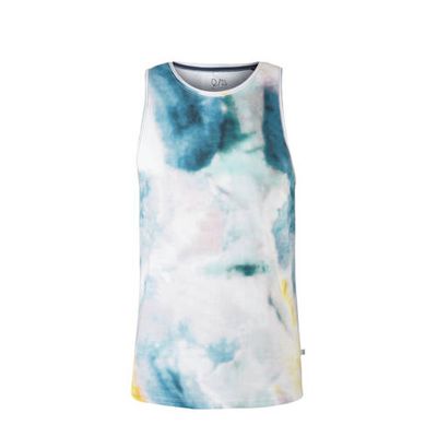 Q/S designed by singlet met all over print wit/blauw Q/S designed by singlet met all over print wit/blauw
