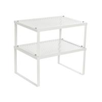 Set van 2 metalen keukenplanken, Wit / 1 Set van 2 metalen keukenplanken, Wit / 1