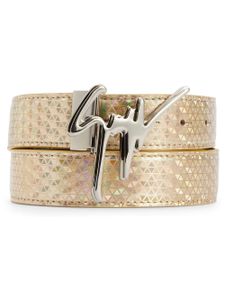 Giuseppe Zanotti ceinture à boucle logo - Or