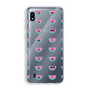 Smiley watermeloenprint: Samsung Galaxy A10 Transparant Hoesje