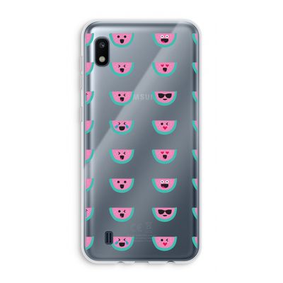 Smiley watermeloenprint: Samsung Galaxy A10 Transparant Hoesje