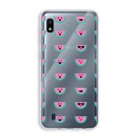 Smiley watermeloenprint: Samsung Galaxy A10 Transparant Hoesje
