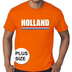 Oranje Holland supporter grote maten shirt heren