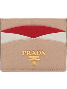 Prada porte-cartes en cuir saffiano - Rose