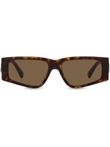 Dolce & Gabbana Eyewear lunettes de soleil rectangulaires à effet écailles de tortue - Marron