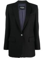 DONDUP blazer en laine vierge à simple boutonnage - Noir