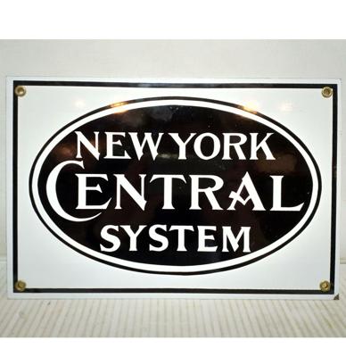 New York Central System Emaille Bord Groot