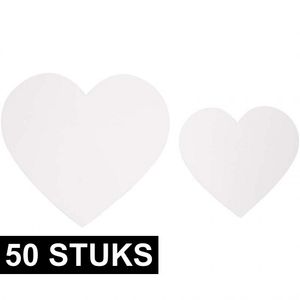 100 Stuks Deco papieren hartjes   -